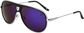Khan Ride - Double Plastic Metal Frame Modern Aviator Sunglasses