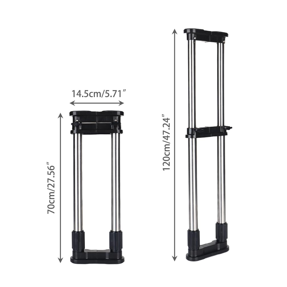 Barra de tensión ajustable extensible para armario, paquete de 2, organizador de armario para cocina y baño, color negro (70 120 cm)