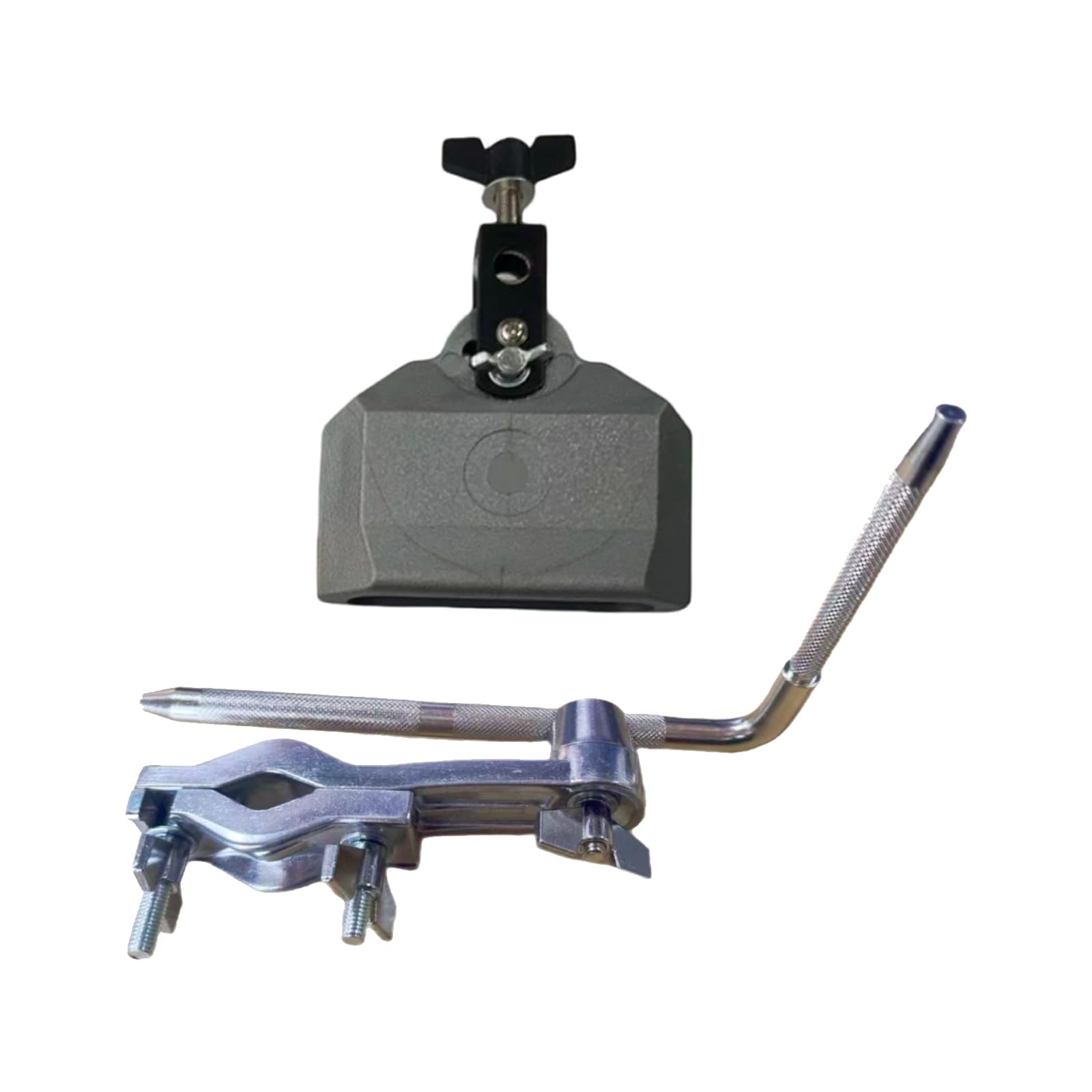 Hardware di montaggio per batteria Morsetto di estensione per campanaccio Regolabile Stabile Multifunzionale Supporto per percussioni Accesso Batteria Set di batterie Morsetto Campanaccio Accessorio