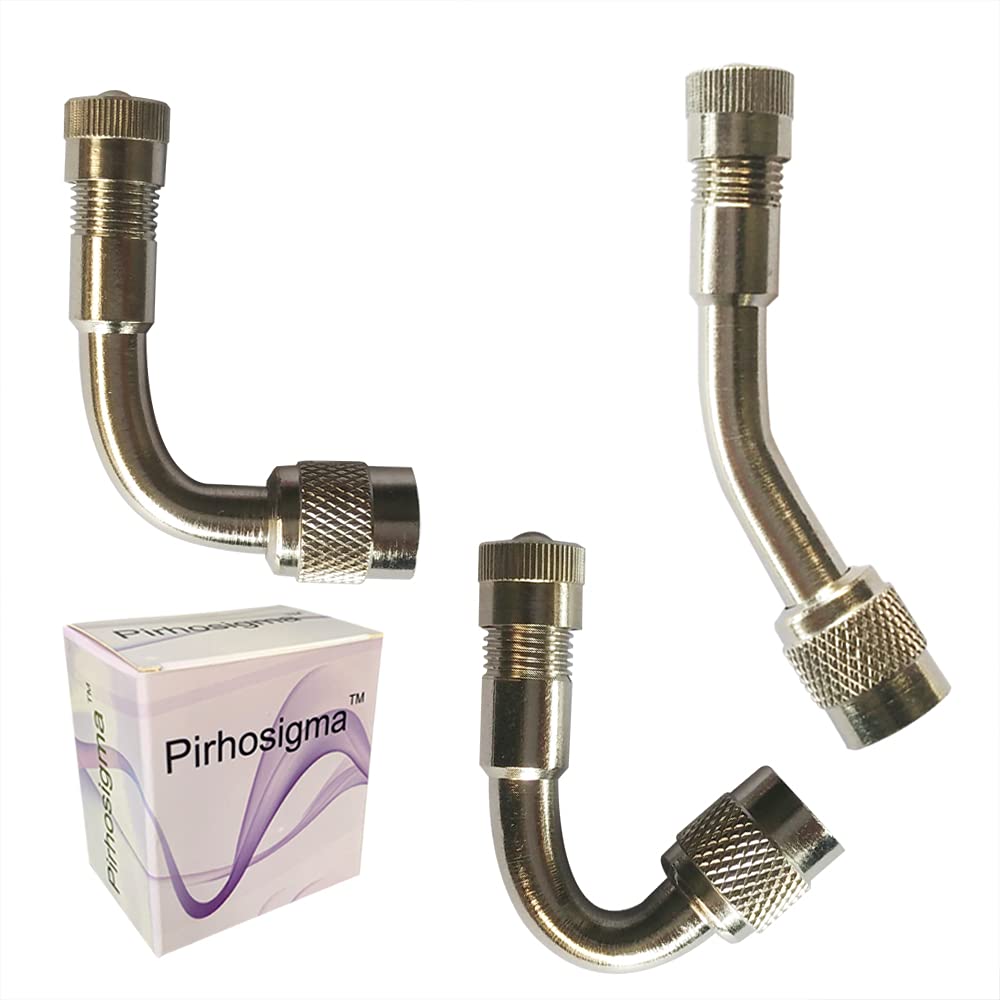 Pirhosigma1 x 45 90 135 Degree Valve Stem Extension Extenders Tyre Angled Brass Universal Schrader Adapter for Car Motorcycle Bike Scooter