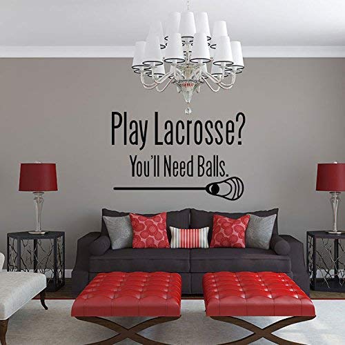 Home Find 33 Inches X 22 Inches Play Lacrosse You'll Need Balls Inspiring Quotes Black Diy Wall Stickers Lettering Vinyl Wall Decals Art Decor Mural Room Decor For Living Room Bedroom Playroom Gym #TOP5