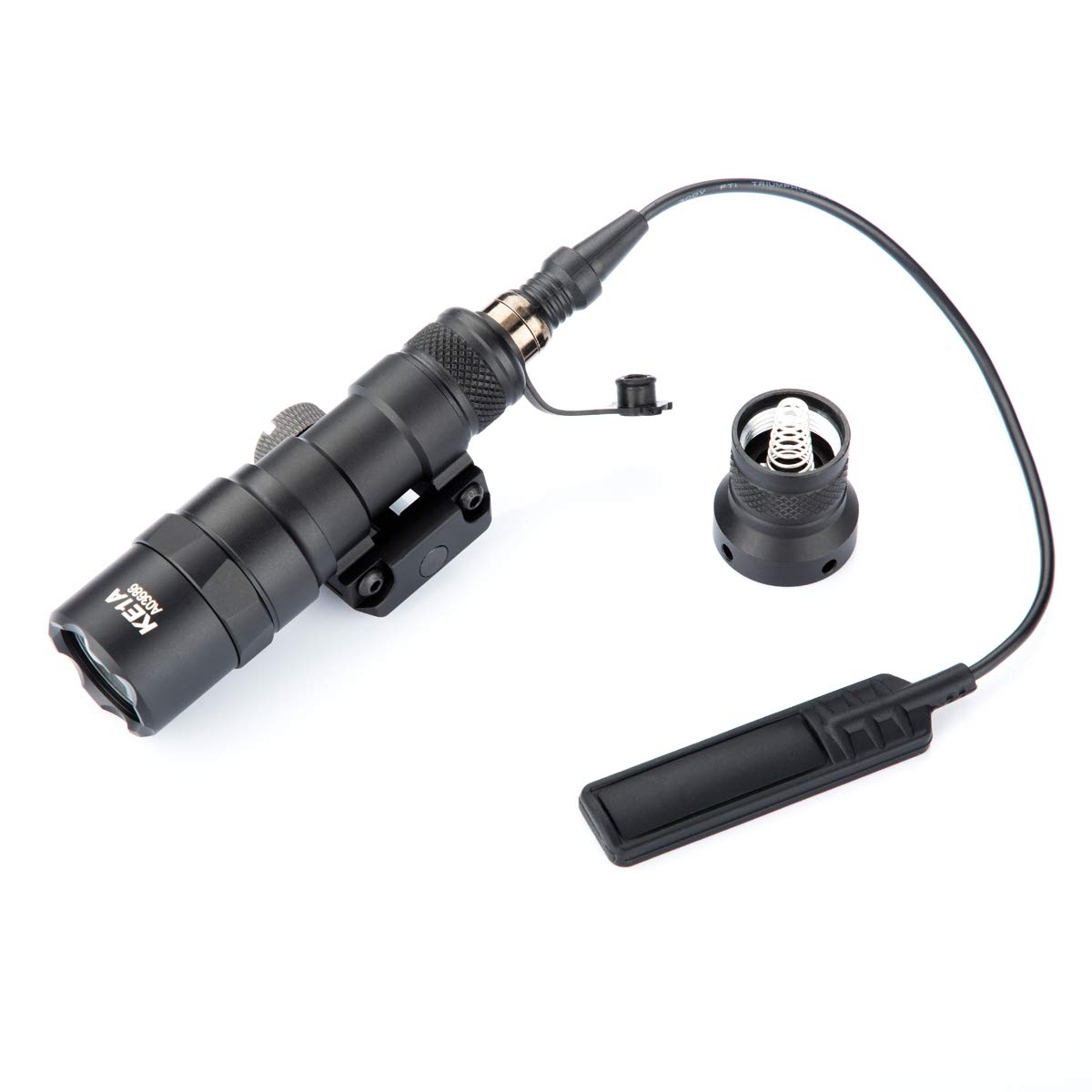 Assletes Weapon Light Picatinny Flashlight with Constant and Momentary Output, Pressure Switch, 20mm Mount Rail