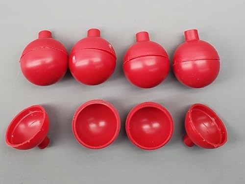 25pc 1" Red Plastic Fireworks Aerial Ball Shell Craft Hemispheres