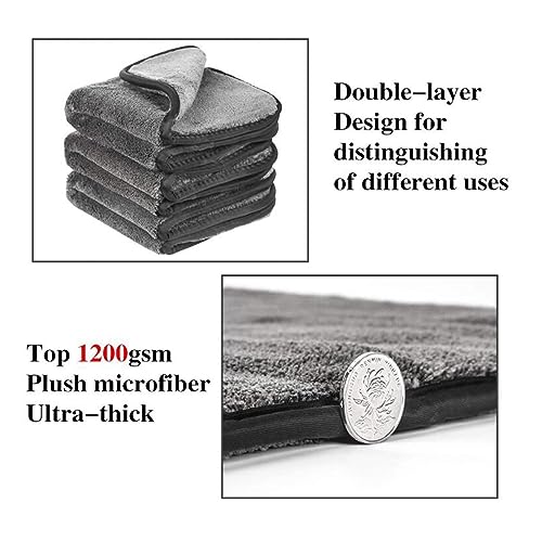 Paño para automóvil Toalla de lavado y secado Limpieza de automóviles para herramientas Suministros Accesorios de ropa Detalles Microfibra Productos para el cuidado del automóvil Limpieza interior u - imagen 3