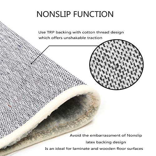 Lahome Moroccan Runner Rug 2'6'' X 8' Non Slip Vintage Hallway Runner Rug, Washable Small Kitchen Area Rug Laundry Room Rug Carpet Runner For Entryway Bedroom Bathroom (2'6'' X 8', Grey) #TOP5