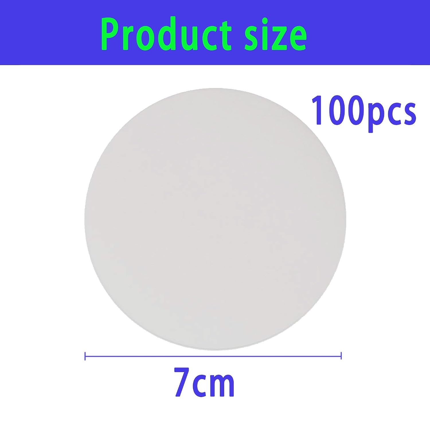 7cm Diameter Cellulose Lab Filter Paper,Qualitative Filter Paper Circles, 20 Micron Particle Retention, Medium Flow Filtration Speed (70mm)