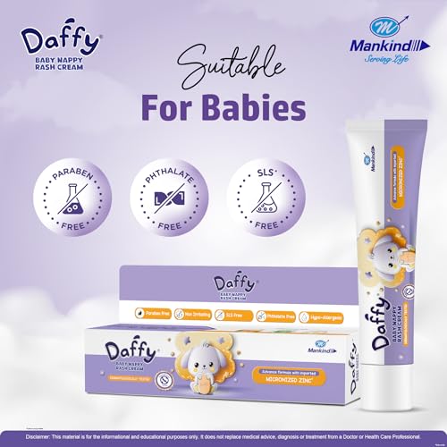 Image of Daffy Baby Nappy Rash Cream for Sensitive Skin & Redness, 30g (Pack of 5)