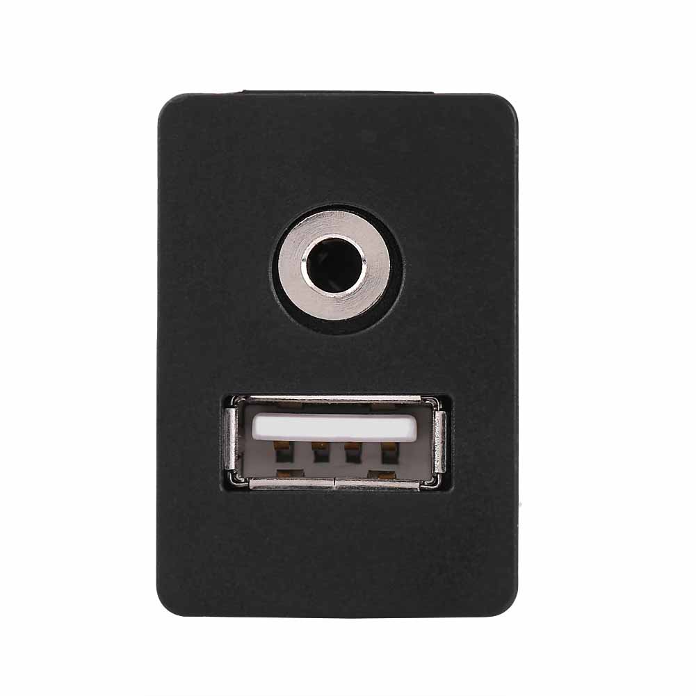 Qiilu 3.5mm Aux Socket Lead Mounting Panel Mount Cable 3.5mm Aux Extension Cable Usb Panel Flush Mount Cable QL04301 Car Boat Dash Flush Mount USB Port AUX Jack Extension Cable - Image 4