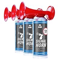 AABCOOLING Signal Horn 3X Nicht brennbar-106 dB(A), Bis zu 120 Signale, Camping, Erste Hilfe Sicherheit, Sport Outdoor Aktivitäten, Bärenabwehr, Stadionhupe, Fussball Trompete, Airhorn K4