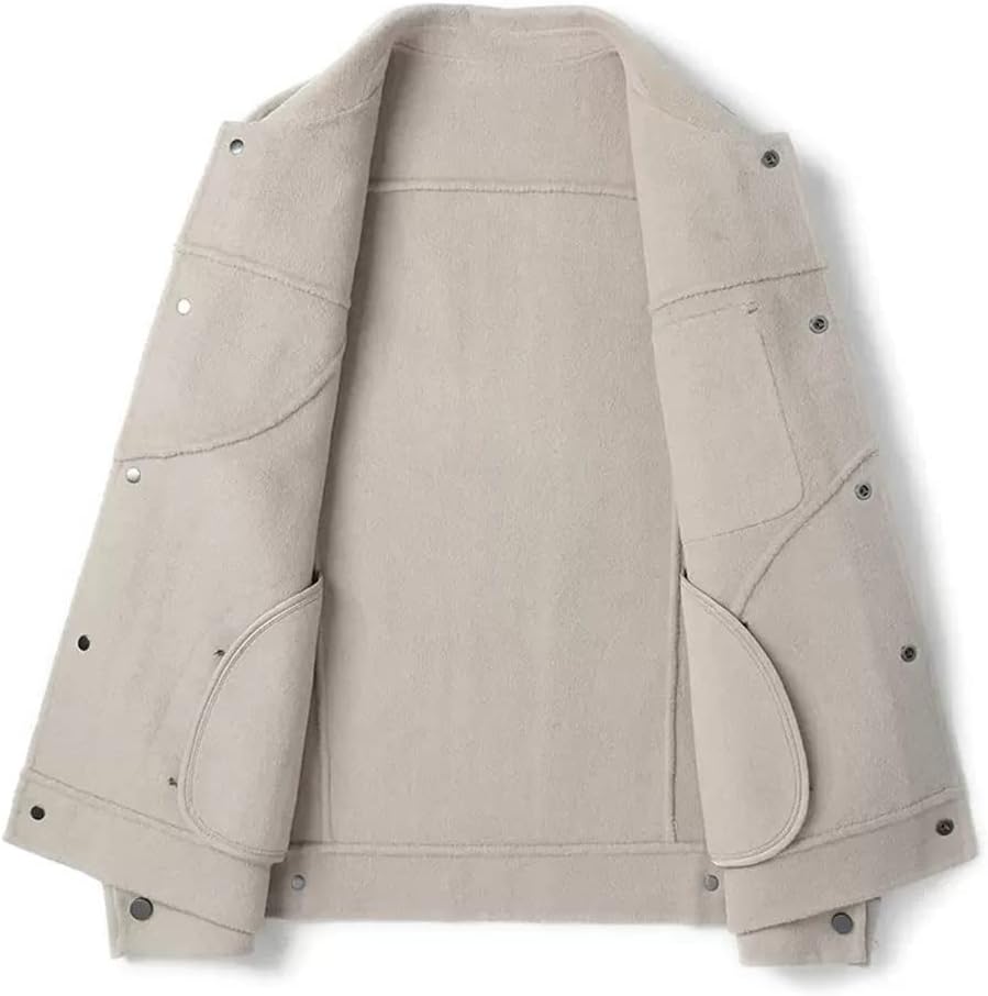 Autumn Double-Sided Tweed Short Section Coat Men Jacket Youth