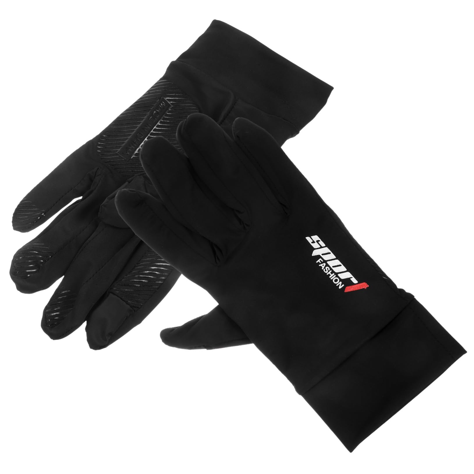 FOMIYES 1Pair Reflective Cycling Gloves for Men and Women Full Finger Biking Gloves with Ergonomic Design Durable Grip and Enhanced Night Visibility Black