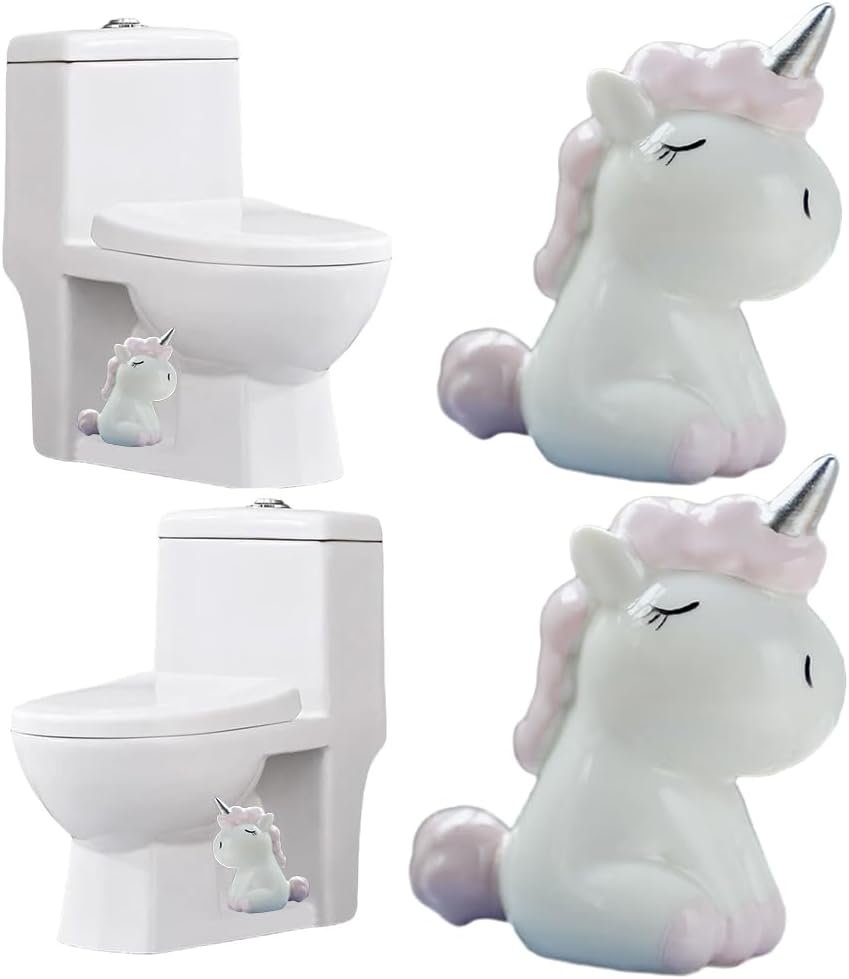 2 Pack Toilet Bolt Covers Decorative, Animal Toilet Bolt Caps Decorative, Cute Bathroom Decor, Ceramic Toilet Screw Cover Caps, Toilet Caps for Bottom of Toilet, Bathroom Replacement Parts (PINK)