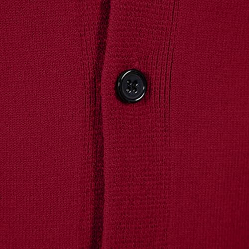 Men's V-Neck Long Sleeve Cardigan Sweater Men's Button Down Sweaters with Pockets Slim Fit Knitted Sweater3