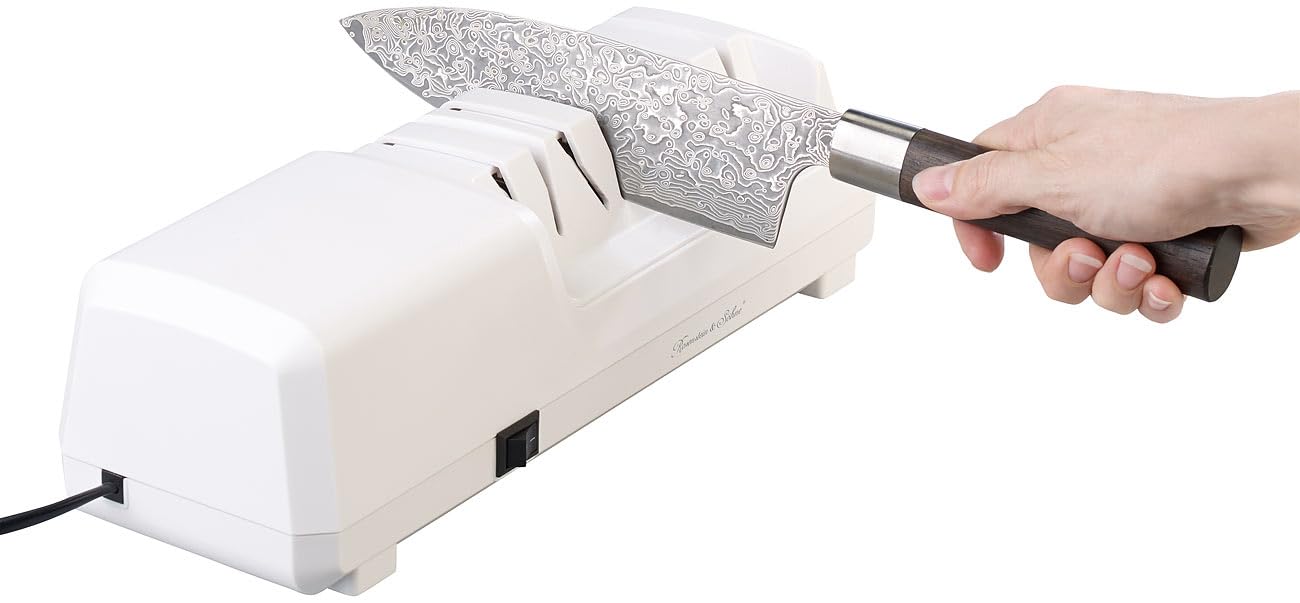 Rosenstein & Söhne Elektrischer Diamant-Messerschärfer, 4 Schleif-Stufen, 18 Watt
