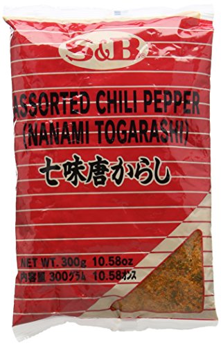 S and B Japanese 7 Flavours Seasoning Mix Shichimi Chili Pepper 300 g (Pack of 2)