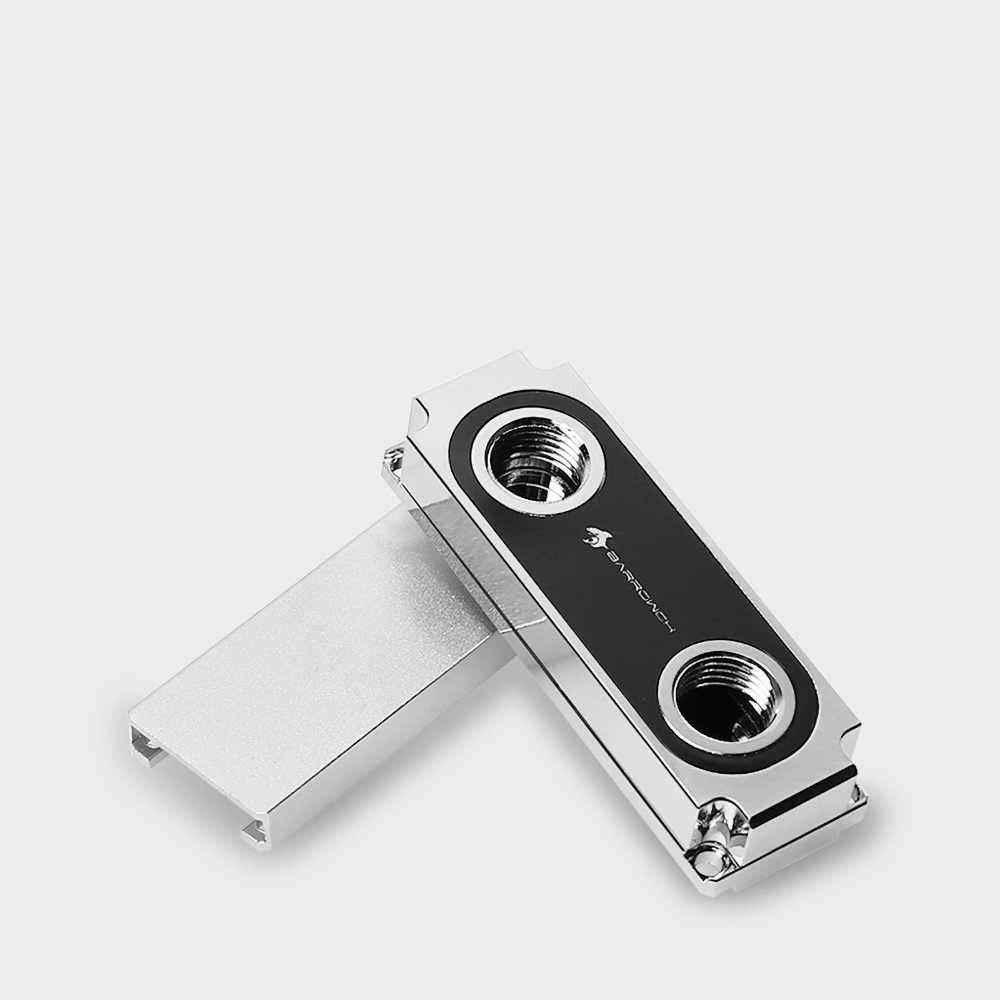 Barrowch2280/22110 M.2 SSD Water Block - Brass | Nickel-Plated (FBM2280-PA-Silver)