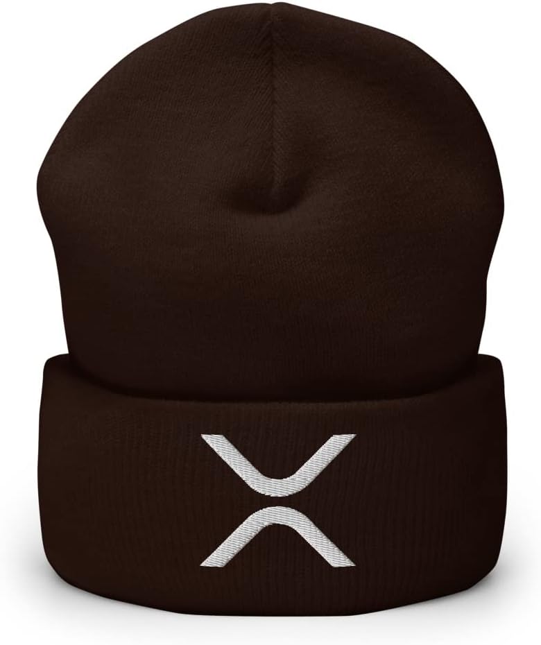 Hogue WS LLC Ripple XRP Cryptocurrency Logo Hat (Embroidered Cuffed Beanie)