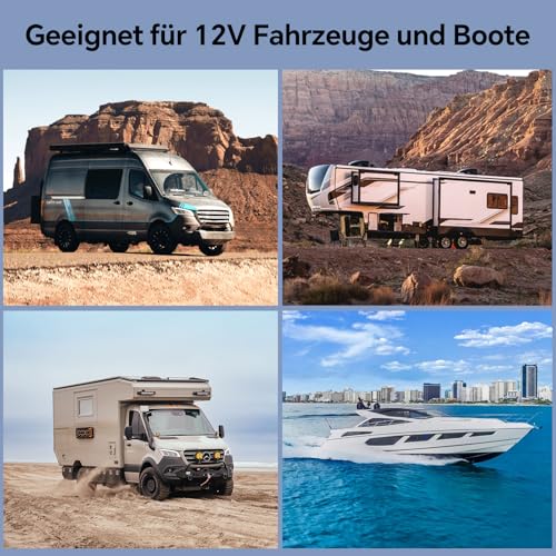 acegoo 6er Set 12V Einbaustrahler Wohnmobil LED Ultra Flach Einbauleuchten Spots Loch 57-64mm 2,5W 215LM Dimmbar Einbauspots Warmweiß für Boot Wohnwagen Möbel Schrank, 3000K Schwarz