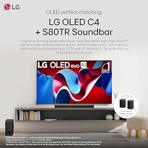 LG S80TR 5.1.3 ch. OLED evo TV Matching Home Theater Soundbar with Rear Surround Speakers and Wireless Subwoofer, Wow Orchestra, Dolby Atmos, WOWCAST Built-in (2024 Model) — photo 5 of 6