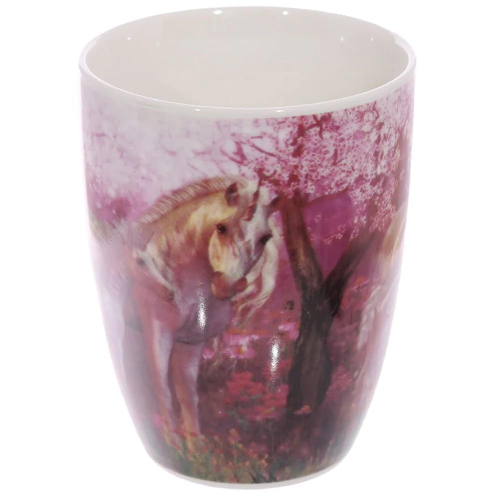 Puckator Mauve Fantasy Unicorn Mother And Baby Pink Bone China Mug In Gift Box