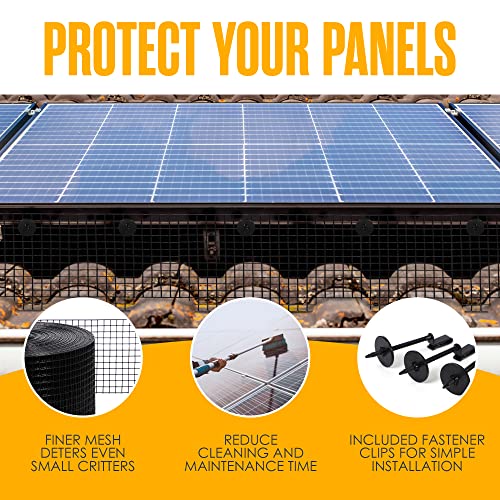 Critter Guard, telas solares, protetor de pássaros de painel solar, cerca de tela, dissuasão de pomb