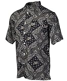 Wes and Willy Mens College Team Paisley Button Down Shirt (Large, Purdue Boilermakers Black)