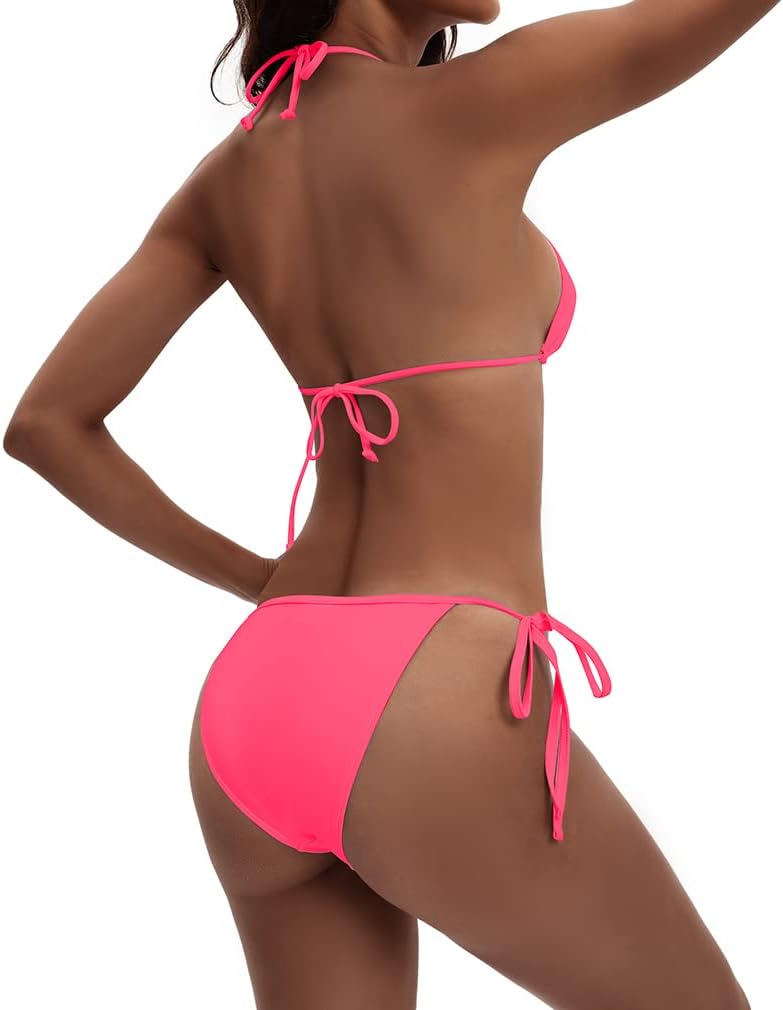Women's 2 Piece Swimsuit Halter String Bikini Adjustable Bathing Suit - Image 2