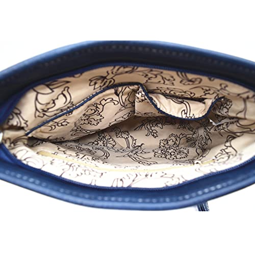 Image of WESTERN ORIGIN American Flag Stars and Stripes Studs Crossbody Handbag USA Patriotic Women Purse Leather Single Shoulder Bag