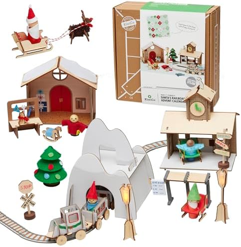 Amazon com: KiwiCo Santa s Railroad Train Advent Calendar for Kids 5