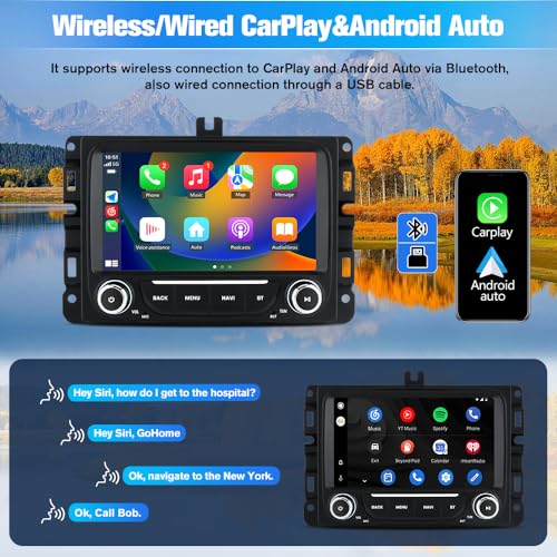Radio para auto Android 7 pulgadas Dodge RAM 2013-2019 miniatura 4