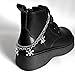 2PCS Crystal Rhinestone Boot Chain Jewelry Y2K Fashion Shoe Accessories Elegant Shoelace Charm for Shoes DIY Accessories (Skull)