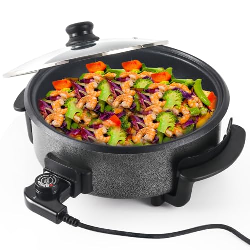 SUPERLEX Electric Frying Pan 1500W Non-Stick Electric Skillet 30cm