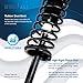 Detroit Axle - 4 Struts for 1998-2002 Honda Accord 1999-2003 TL 2001-2003 CL Ready Struts w/Coil Spring Assembly Front & Rear Replacement Suspension Quick Install Ready Struts Shocks Assembly