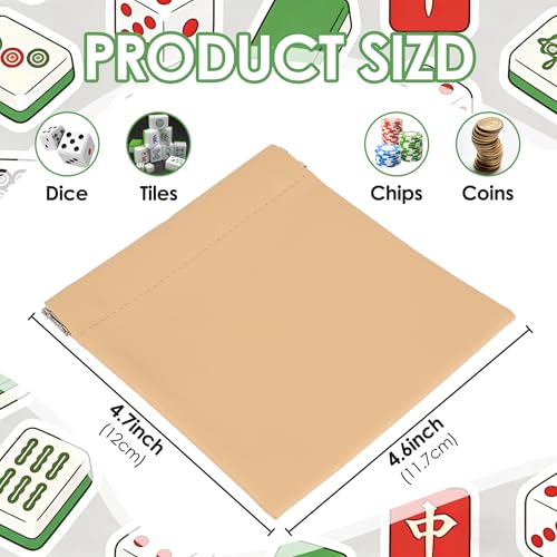 Bolsa para dados Mahjong vegana con cierre automático miniatura 3