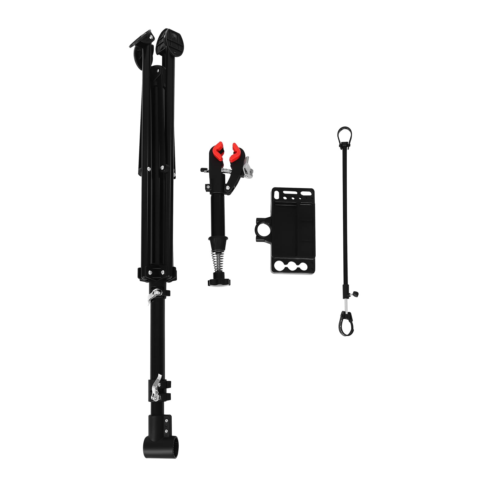 Supporto riparazione bicicletta, piedino da officina bicicletta, supporto riparazione bicicletta, montaggio bici regolabile altezza 107-189 cm rotazione 360°, vassoio attrezzi, carico 30 kg
