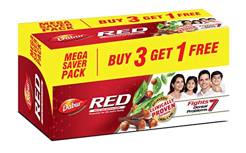 Dabur-Red-Paste-600g-Buy-3-Get-1-Free-Dabur-Red-Paste-800g-Buy-3-Get-1-Free Dabur Red Paste, 600g (Buy 3 Get 1 Free) & Dabur Red Paste, 800g (Buy 3 Get 1 Free),Plaque Removal,Plaque,Gingivitis,Bad…