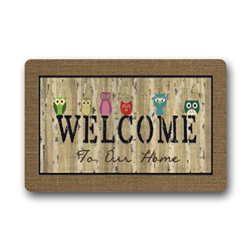 Eureya il Gufo zerbini zerbino Interno/Esterno Bagno Soggiorno Cucina Tappeto Home Decor 40 x 60 cm