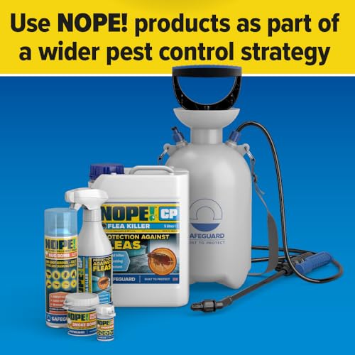 NOPE! CP Flea (5 Litre) for The Home – Fast-Acting, Odourless & Non-Staining, Extended Residual Action up to 3 Months. Indoor & Outdoor Flea Killer - 8
