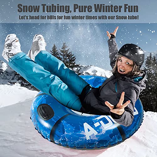 Snow Tube - Super Big 47 Inch Inflatable Snow Sled - Heavy Duty Snow Tube Made By Thickening Material Of 0.8Mm - Leisure Winter Inflatable Snow Tube With Waterproof Carrying Bag Repair Kit Kids Adults #TOP6