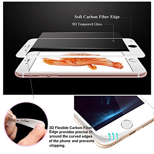 Magicguardz®, Made For Apple 5.5" Iphone 7 Plus, 3D Full Cover Privacy Anti-Spy Tempered Glass Carbon Fiber Screen Protector (Rose Gold) #TOP5