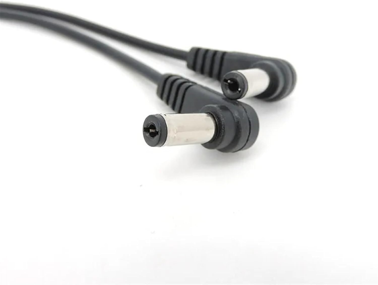 1pcs DC Power 1 Female to 2 Way Right Angled Male Splitter Adapter Connector Cable 5.5x2.1mm 12v 24v 18awg