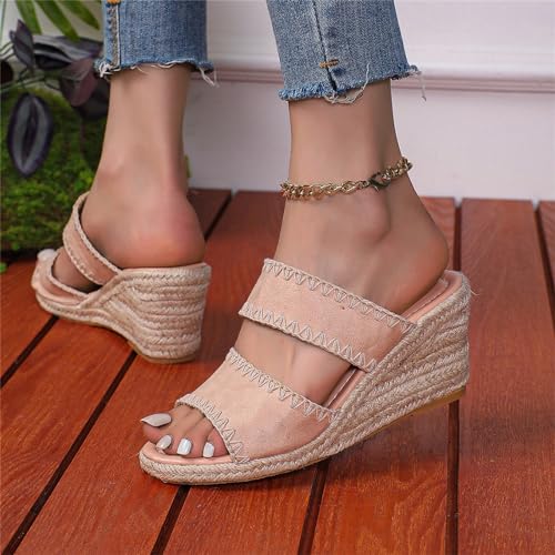 Cuñas mujer negras de estilo informal con diseño hueco transpirable 7