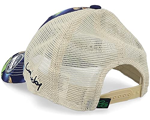 Black Clover Island Luck Hat - Tropi 2 - Navy/Lime/Khaki Mesh - Adjustable #TOP7