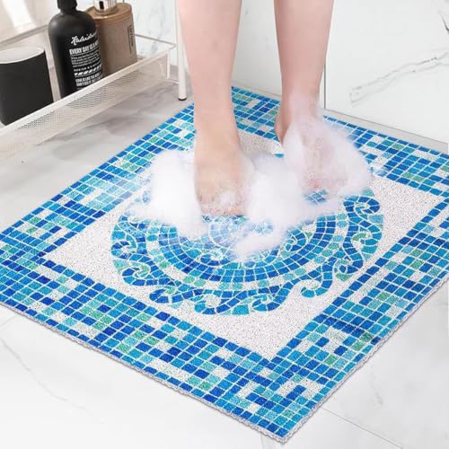 IPLZYY Duschmatte rutschfest Rechteck Weich Komfort Antirutschmatte Dusche, 15.94
