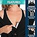 Brobe Post Surgery Robe with 6 Internal Pockets for Mastectomy, Mommy Makeover, Tummy Tuck, Open Heart Surgery (Medium, Black)