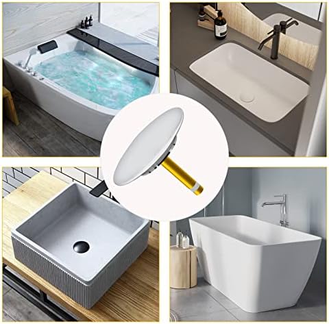 TopHomer 70mm Bathtub Plug Sink Plug Bathroom Universal Basin Plug Full Copper Adjustable Double Sealed Bath Plug for Washbasin Kitchen Bathroom