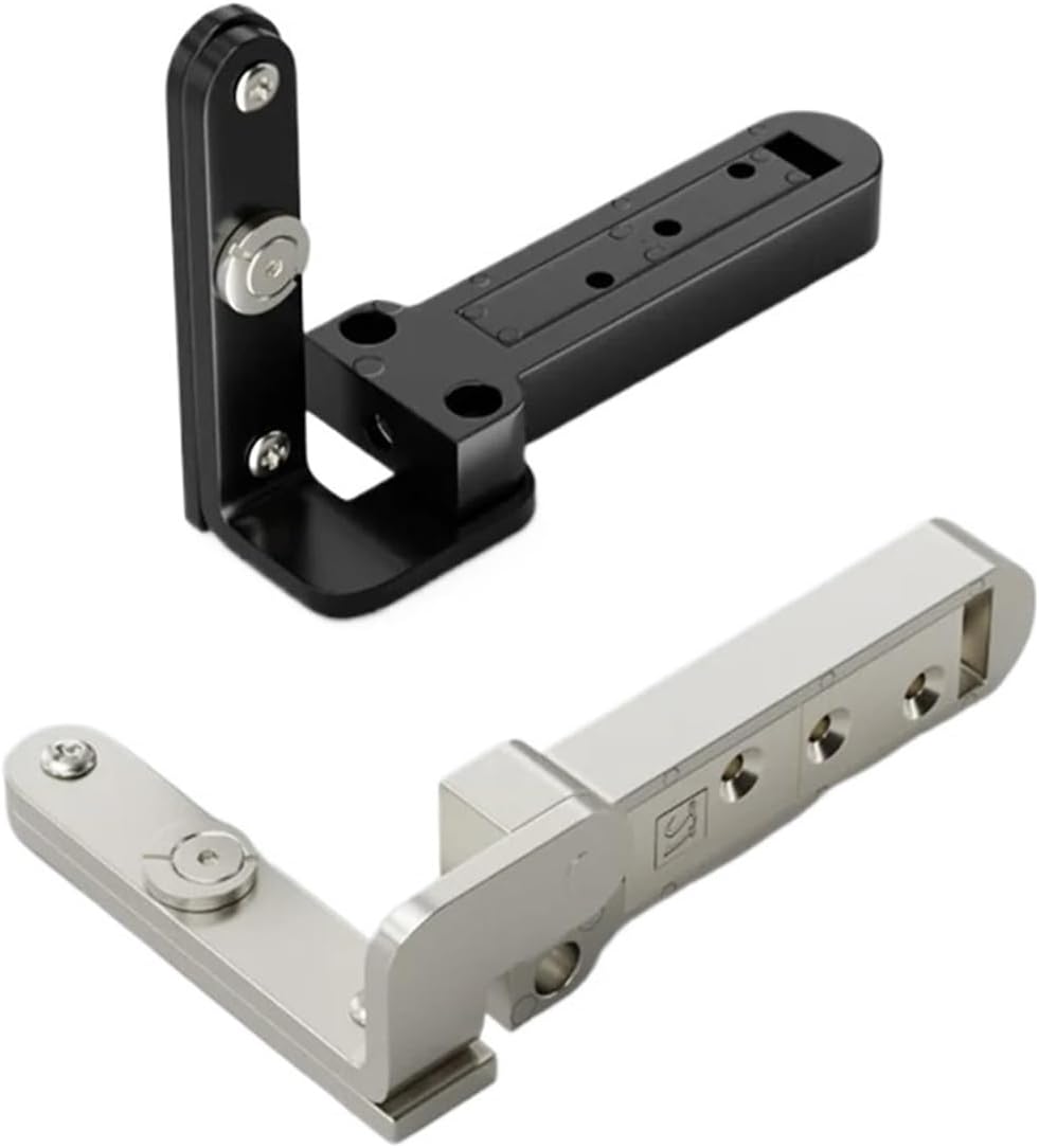 2 Pieces Hidden Hinges for Doors 3D Adjustable Swivel Invisible World Hinge Zinc Alloy Door Hinge Furniture Hardware(Silver)