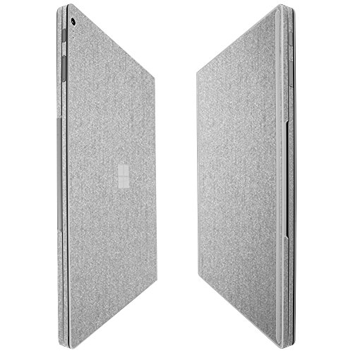 Skinomi Brushed Aluminum Full Body Skin Compatible with Microsoft Surface Book 2 (13.5 inch)(for i5 Processor Version)(Full Coverage) TechSkin with Anti-Bubble Clear Film Screen Protector