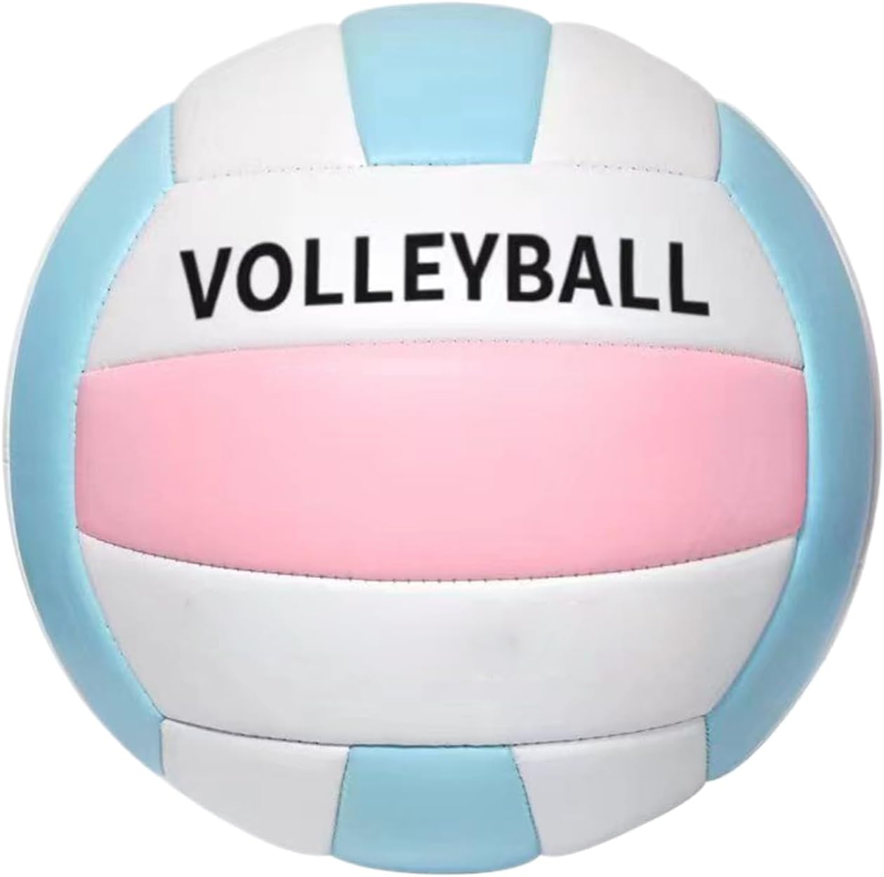 Beach Volleyball, Size 5, Thickened Soft Wear-Resistant Volleyball for Training Practice Team Park Pool Sand Court Indoor Outdoor Sport Activities (uninflated) Blue and white - Image 1 of 9