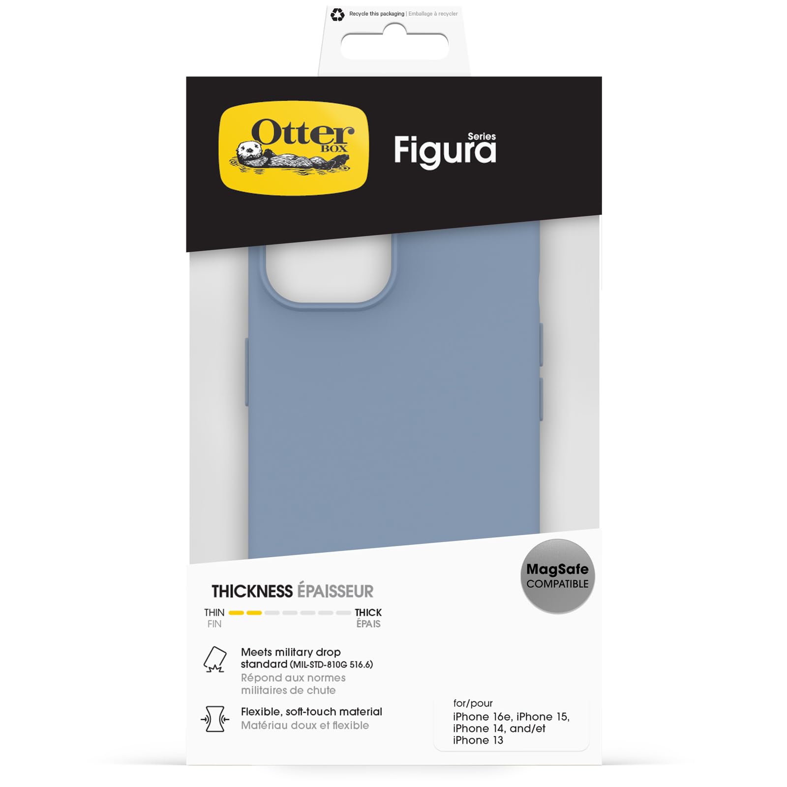 Otterbox Coque Figura MagSafe pour iPhone 17e/16e/15/14/13, Bleu